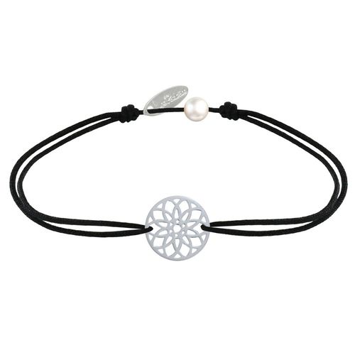Les Poulettes Bijoux - Bracelet Lien Médaille Argent Mandala Graine De Vie