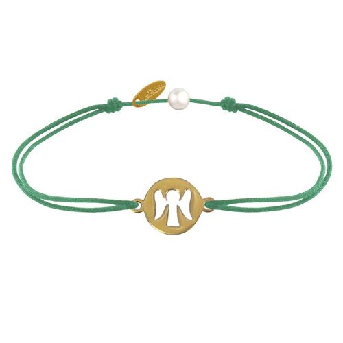 Les Poulettes Bijoux - Bracelet Lien Mon Ange Plaqué Or