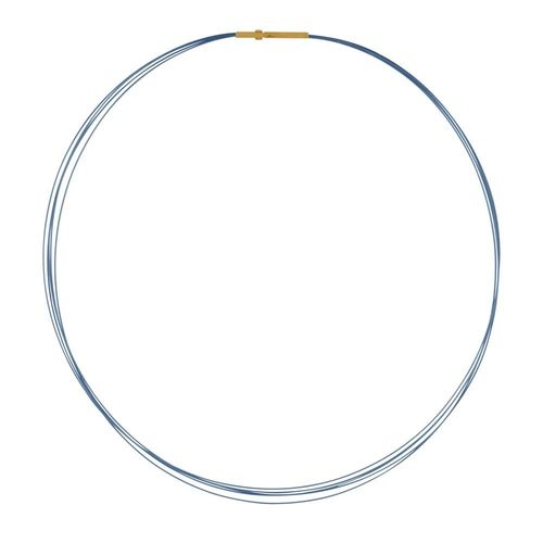 Les Poulettes Bijoux - Collier 5 Câbles Fermoir Acier Doré