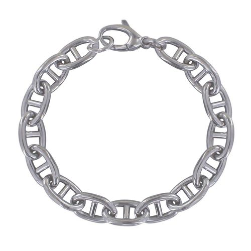 Les Poulettes Bijoux - Bracelet Argent Rhodié Maillons Marin