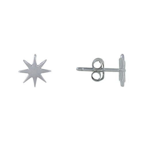 Les Poulettes Bijoux - Boucles D'oreilles Argent Rhodié Etoile Du Berger