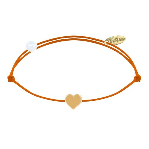 Les Poulettes Bijoux - Bracelet Lien Plaqué Or Mini Coeur