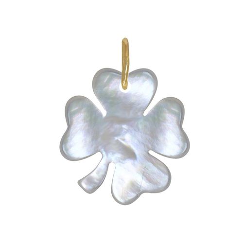 Les Poulettes Bijoux - Pendentif Trèfle De Nacre