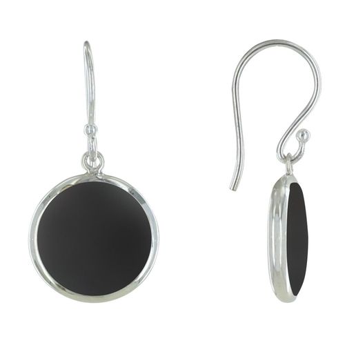Les Poulettes Bijoux - Boucles D'oreilles Argent Disques Nacre