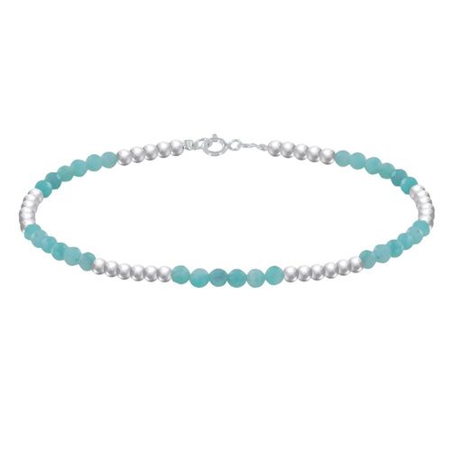 Les Poulettes Bijoux - Bracelet Perles Argent Et Perles D'amazonite Facetté M1