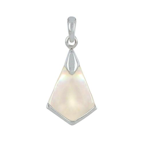 Les Poulettes Bijoux - Pendentif Argent Triangle De Nacre
