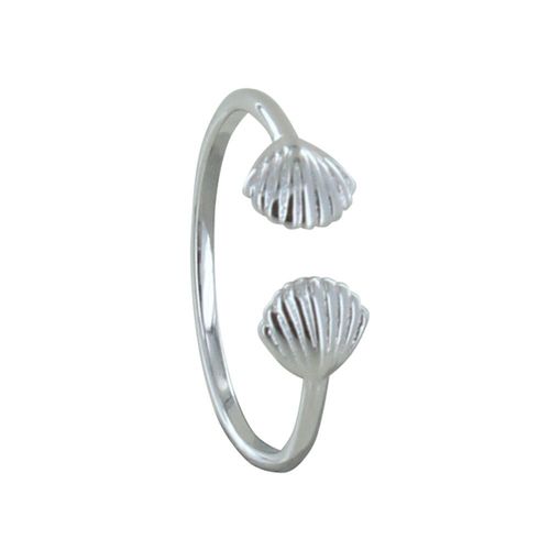 Les Poulettes Bijoux - Bague Argent Double Coquille St Jacques