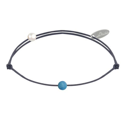 Les Poulettes Bijoux - Bracelet Lien Petite Perle De Turquoise