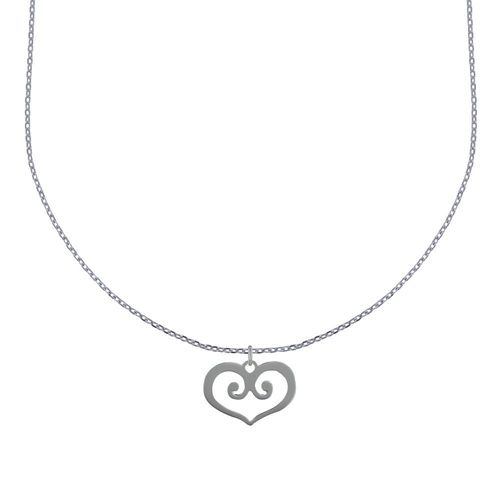 Les Poulettes Bijoux - Collier Argent Et Son Pendentif Coeur Ajouré