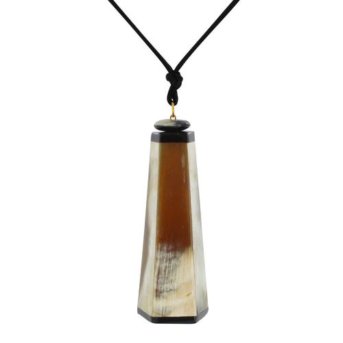 Les Poulettes Bijoux - Collier Corne Grand Modèle 3