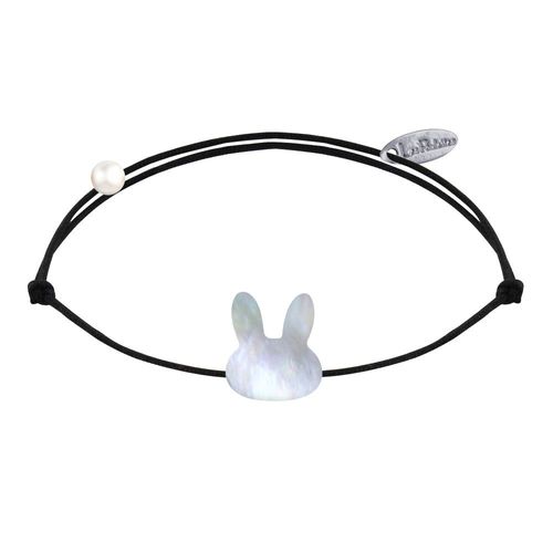 Les Poulettes Bijoux - Bracelet Lien Tête De Lapin En Nacre