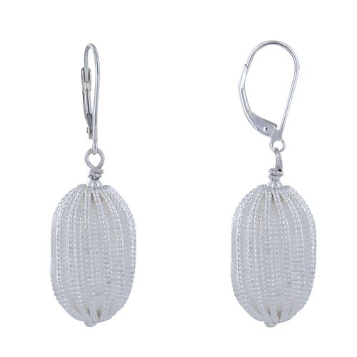 Les Poulettes Bijoux - Boucles D'oreilles Dormeuse Argent Kiwi