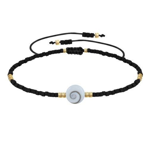 Les Poulettes Bijoux - Bracelet Lien Oeil De Sainte Lucie Et Petites Perles Mates