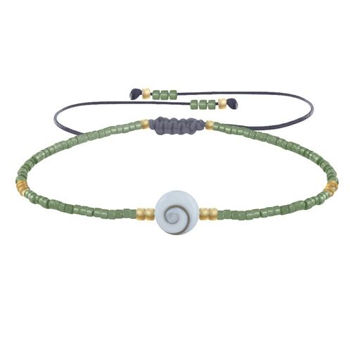 Les Poulettes Bijoux - Bracelet Lien Oeil De Sainte Lucie Et Petites Perles Brillantes