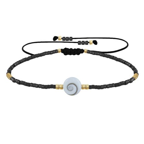 Les Poulettes Bijoux - Bracelet Lien Oeil De Sainte Lucie Et Petites Perles Brillantes