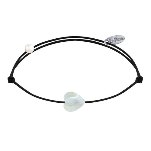 Les Poulettes Bijoux - Bracelet Lien Mini Coeur En Nacre