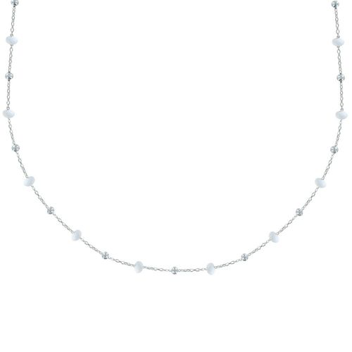 Les Poulettes Bijoux - Collier Argent Perles Émaillées Et Perles Argent