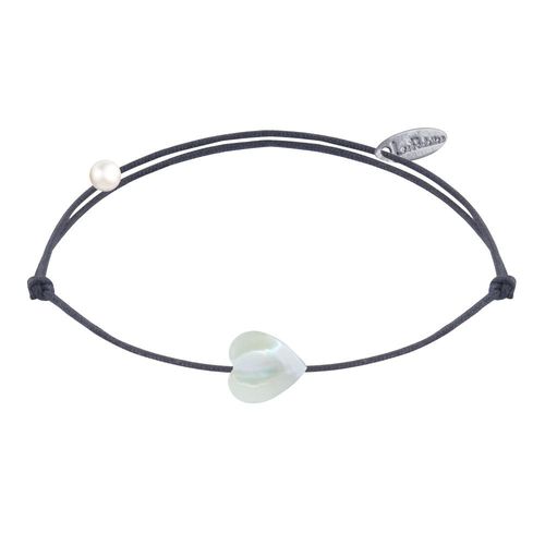 Les Poulettes Bijoux - Bracelet Lien Mini Coeur En Nacre