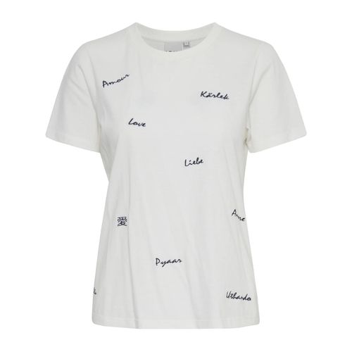 Tee Shirt Manches Courtes Ichi Ihcamino Ss22 Blanc