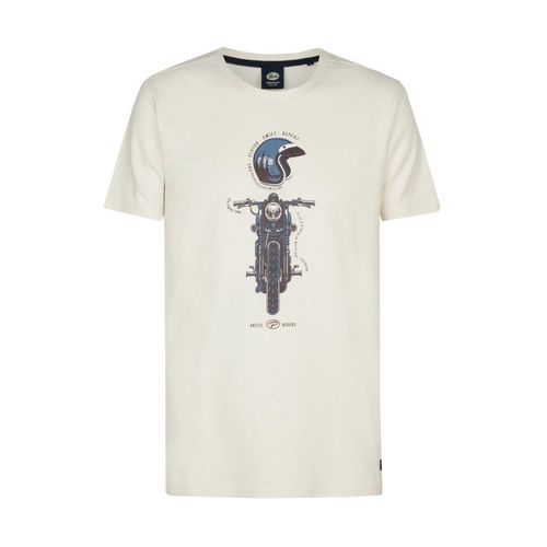 Tee Shirt Manches Courtes Petrol Industries Men T-Shirt Ss Classic Print Ecru
