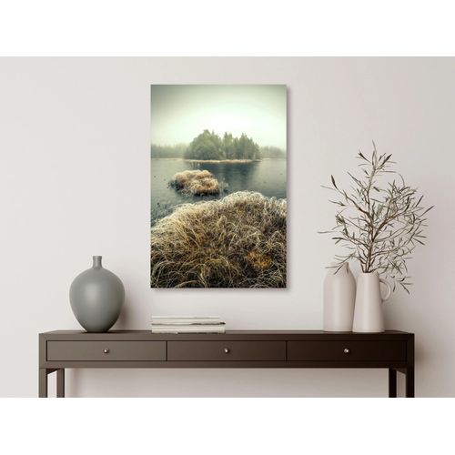 Tableau toile de décoration murale impression premium en 1 partie sur châssis en bois motif L'automne dans les zones humides 20x30 cm 11_0018291