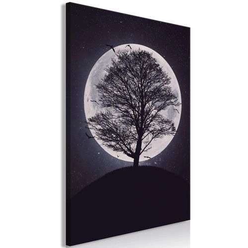 Tableau toile de décoration murale impression premium en 1 partie sur châssis en bois motif Arbre solitaire 80x120cm 11_0017829