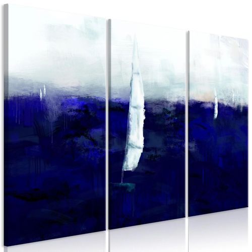Tableau toile de décoration murale impression premium en 3 parties sur châssis en bois motif Mémoire maritime 120x80cm 11_0017801