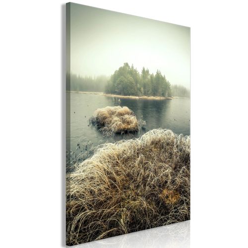 Tableau toile de décoration murale impression premium en 1 partie sur châssis en bois motif L'automne dans les zones humides 80x120 cm 11_0018288