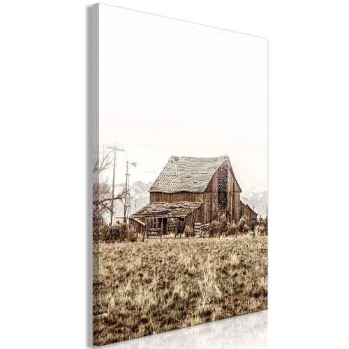 Tableau toile de décoration murale impression premium en 1 partie sur châssis en bois motif Ranch abandonné 60x90 cm 11_0018339