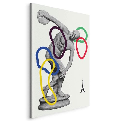Tableau toile de décoration impression sur toile Jeux Olympiques de Paris motif Graphique de collage 60 x 90 cm 11_0018351