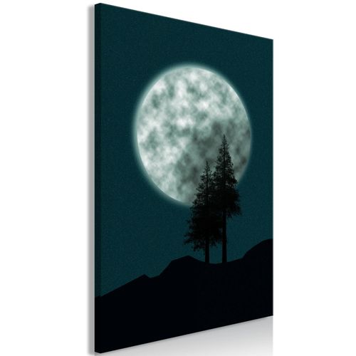 Tableau toile de décoration murale impression premium en 1 partie sur châssis en bois motif Belle pleine lune 20x30cm 11_0017786