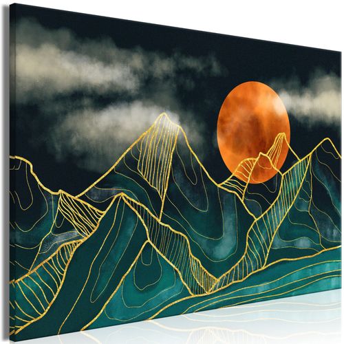 Tableau toile de décoration murale impression premium en 1 partie sur châssis en bois motif Calme montagnard 120x80cm 11_0017825