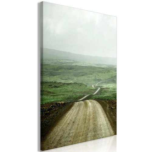 Tableau toile de décoration murale impression premium en 1 partie sur châssis en bois motif Route à travers les plaines 40x60 cm 11_0018278