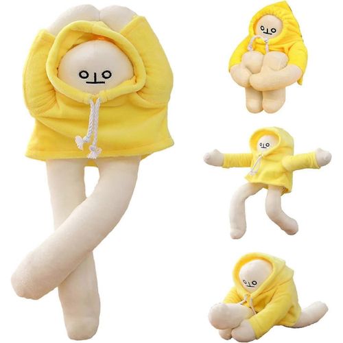 Jouets D¿Homme Banane En Peluche, Poupée D¿Animaux En Peluche De Banane Étrange De 16 Pouces Avec Aimant, Drôle Changeant En Peluche Coussin De Décompression Jouets Cadeaux