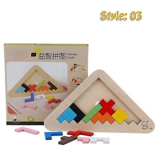 Jouets Éducatifs Pour Enfants, Jeux D'apprentissage Interactifs, Intelligence, Tetris, Puzzles En Bois, Cadeaux D'anniversaire-3