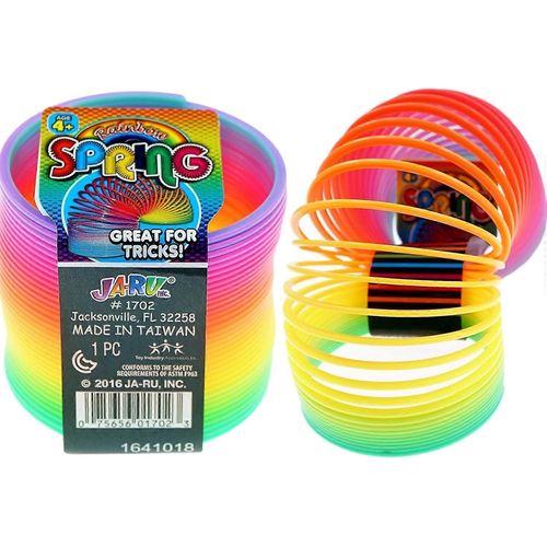 Big Spring Rainbow Ring Magic Set (1 Unité) Fidget Stress Toy Pour Enfants Filles Et Garçons Springs Great Party Favor | Plus 1 Balle Rebondissante Article #1702-1a