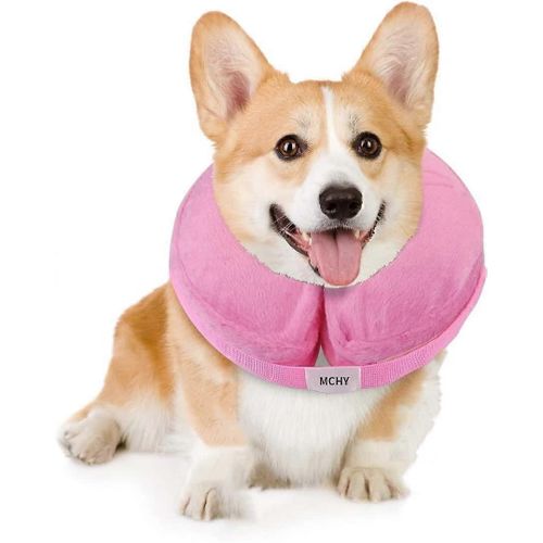 Cône De Chien Gonflable Ubiuo, Collier De Récupération Réglable Pour Les Chiens Après La Chirurgie, Empêcher De Mordre Et De Griffer, Ne Pas Bloquer La Vision