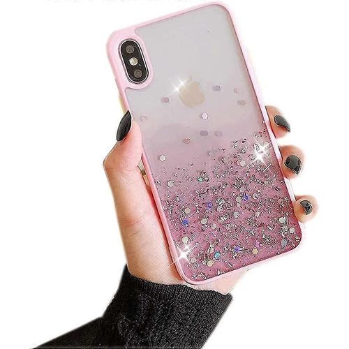 Dégradé Glitter Transparent Iphone Xr Coque, Mince Mince Brillant Doux Flexible Tpu Silicone Caoutchouc Gel Brillant Éclat Paillette Bling Mode Pare-Chocs Couverture Pour Xr,C