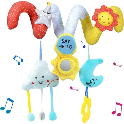Jouets De Siège D¿Auto Pour Bébé, Bébé Spirale En Peluche Activité Jouets Suspendus Pour Poussette Berceau Barre De Siège D¿Auto Mobile, Cadeau Pour Les Bébés De 0 3 6 9 12 Mois