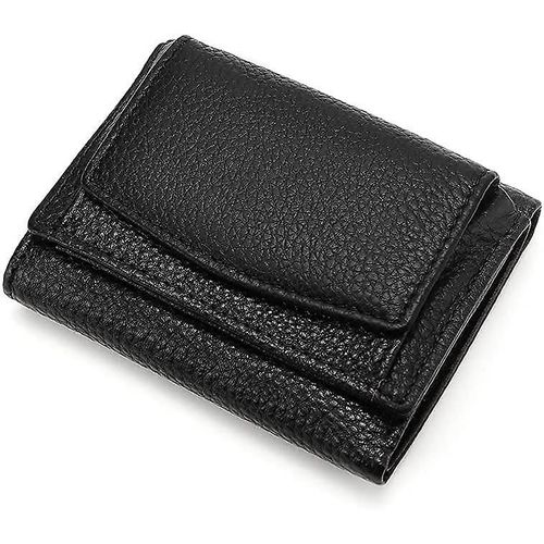 Petits portefeuilles, petits portefeuilles pour femmes et filles | Coin Purse Petit portefeuille en cuir Mini Pouch Wallet, Rfid Wallet Femmes Vegan (noir)
