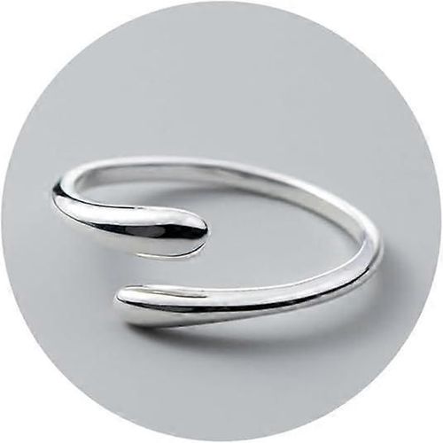 S925 Anneaux Pour Les Femmes Deux Couches En Argent Sterling Câlin Bague Taille Ajustable Cadeau Pour Petite Amie Fille Maman Femme Amis Grand-Mère
