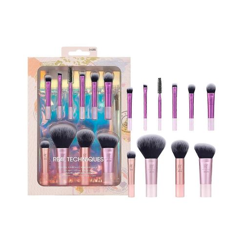 Real Technique Travel Fantasy Mini Brush Kit, Pinceaux De Maquillage Pour Fard À Paupières, Highlight, Contour, Poudre Et Correcteur, Mini Pinceaux De Voyage Et Makeu 