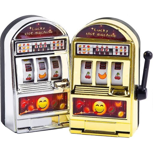 Mini Machine À Sous Jouet, 2pcs Jouet Drôle Mini Chanceux Machine À...