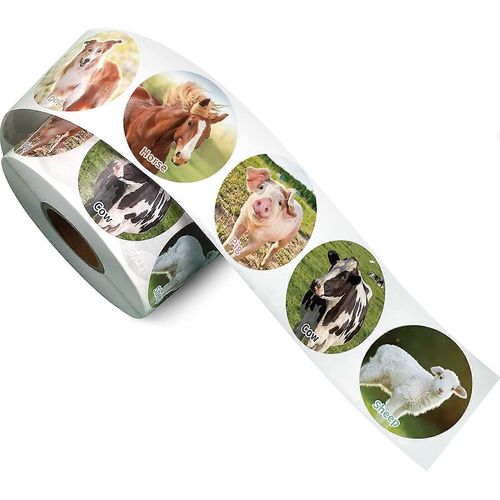 600 Pièces Autocollants D¿Animaux De La Ferme Autocollants D¿Insectes Autocollants De Rouleau D¿Animaux Amis De Basse-Cour Thème Étiquettes Autocollants Décalcomanies Fournitures Pédagogiques Pour Enf