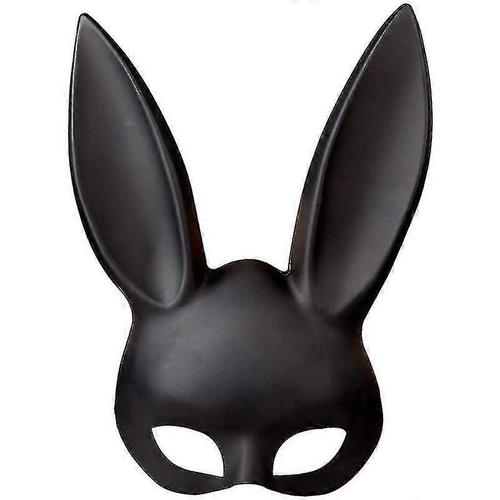 Masque De Lapin Adulte Pour Halloween Birthday Party Cosplay (Noir)