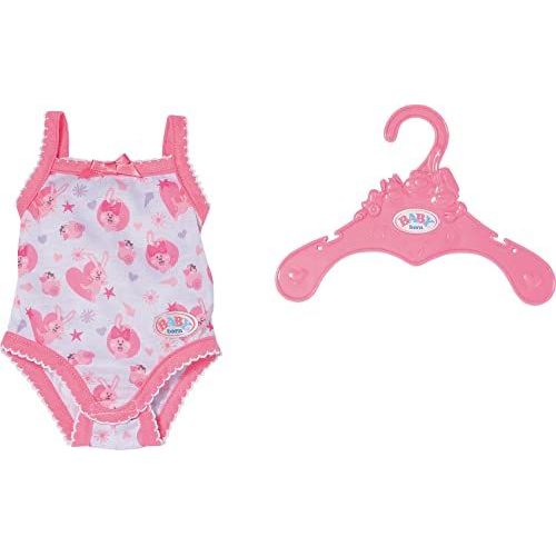 Baby Born, Puppenbody, Body 43cm, Unterwäsche Set In Weiß Und Rosa Für 43 Cm Große Puppen Mit Kleiderbügel, 834237, Zapf Creation, Nocolor, 43