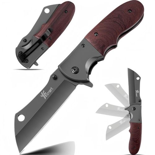 Couteau Pliant,Yfsmart Couteau Pliant De Poche 5cr15mov-Lame En Acier Inoxydable Au Carbone-Couteau De Camping Avec Linerlock-Clip De Poche-Pour Camping,Chasse,Survie.[T474]