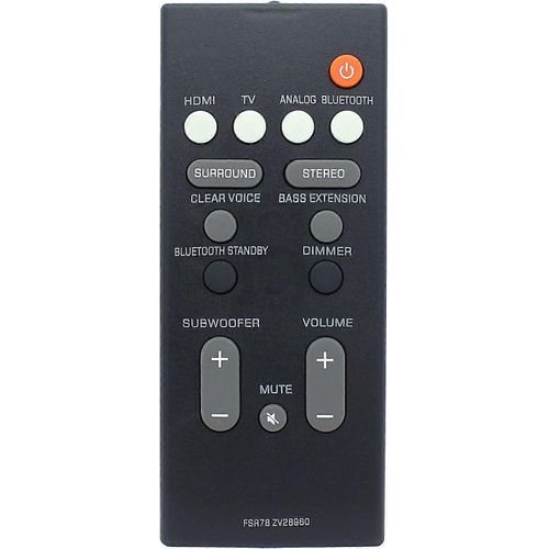 bon FSR78 ZV28960 Télécommande de remplacement pour Yamaha Soundbar ATS-1060 ATS-1070 ATS-2070 YAS-106 YAS-107 YAS-207 YAS-CU207 NS-WSW42 YAS-108 ATS-10