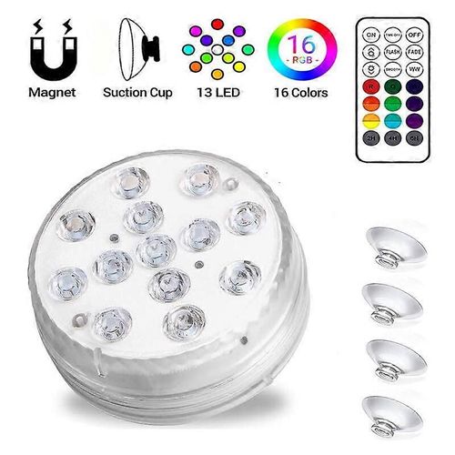 Piscine multicolore LED Lumières de piscine flottantes Télécommande Lumières de piscine hors sol Aquarium