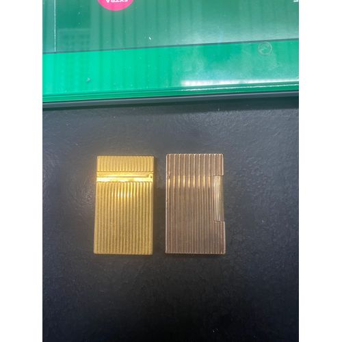Briquet Dupont Plaquer Or Lot De Deux 990euro